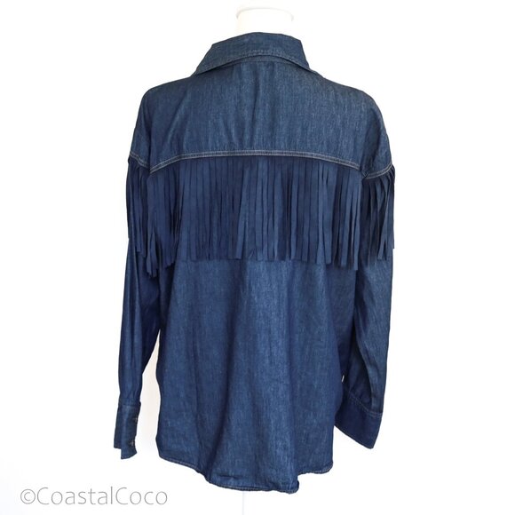 DG2 Diane Gilman Western Button Up Shirt XL Womens Fringe Rodeo Country Festival - Picture 3 of 14